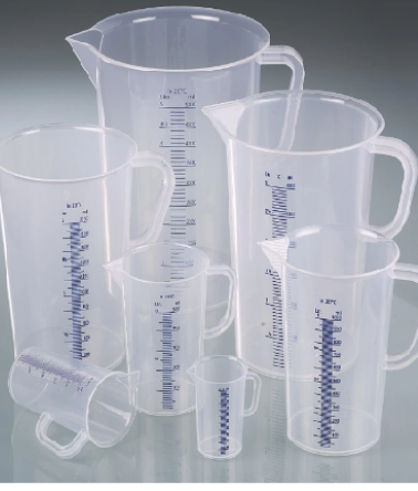 BEAKERS WITH BLUE PRINTED GRADUATIONS W HANDLES 500ML Coming Century