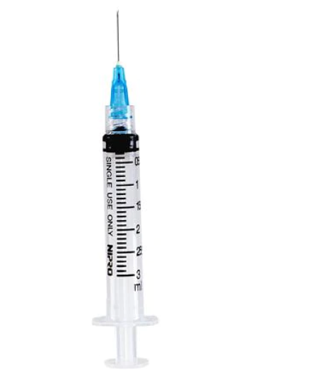 DISPOSABLE SYRINGE. 3ML,LUER SLIP