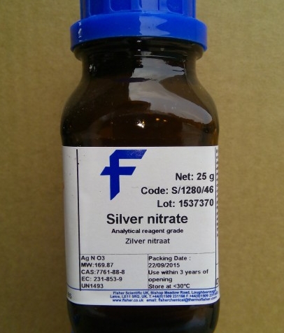 Silver Nitrate, Certified AR for Analysis, Fisher Chemical