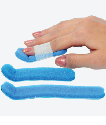 Curved finger splint