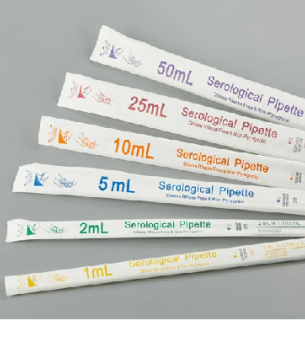 DISPOSABLE SEROLOGICAL PIPETTES, PS MATERIAL, CAP.10ML
