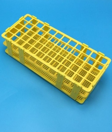 Plastic Test Tube Rack (.≤13MM, 90HOLES),Yellow