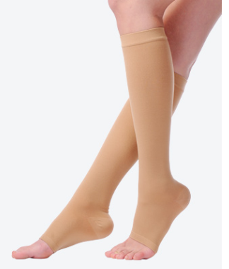 Knee high compression stockings (Open toe)