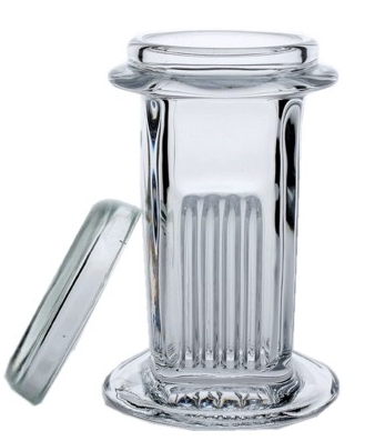 COPLIN GLASS STAINING JAR WITH GLASS LID