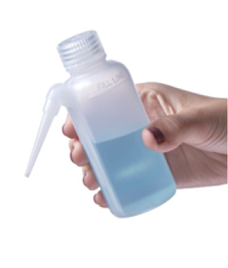 One-piece Wash Bottle, Wide-mouth, LDPE Material - 250 ml