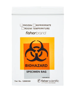 Biohazard Specimen Bags Small Case of 1000 Fisher brand