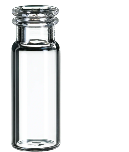 11mm Snap Ring Glass Vial, Wide Opening, Clear