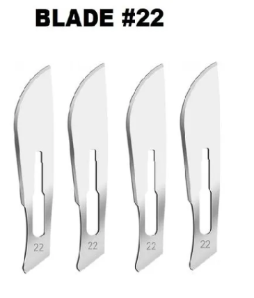 Scalpel blades, stainless steel material #22