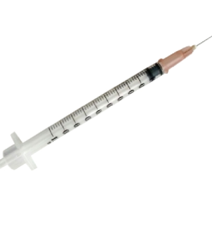 DISPOSABLE SYRINGE. 1ML,