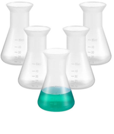 Conical Flask without Cap, PP Material-50 ml