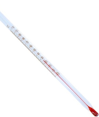 Thermometer - glass - solid stem - red liquid - ( -10/+150)